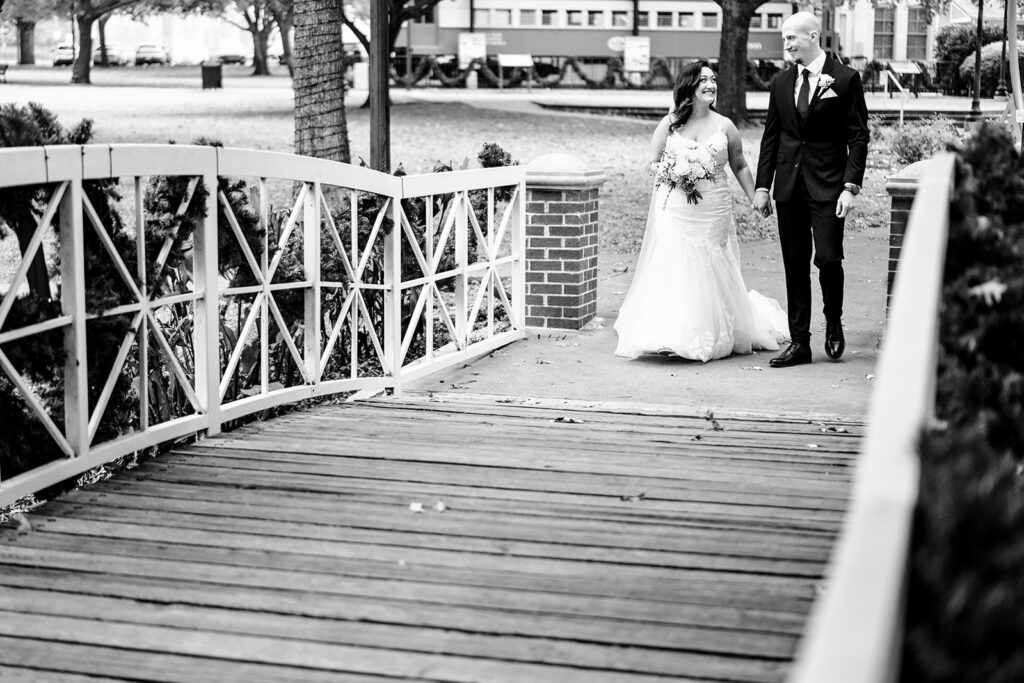 Documentary couple portraits on wedding day in Plano