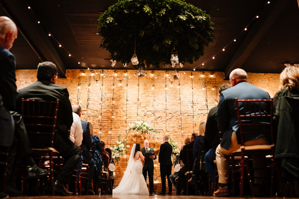 Intimate wedding ceremony at 34 Events in Plano