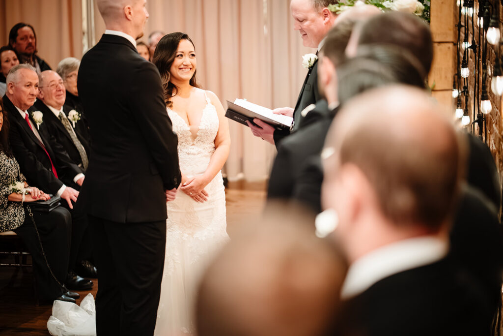 Intimate wedding ceremony at 34 Events in Plano