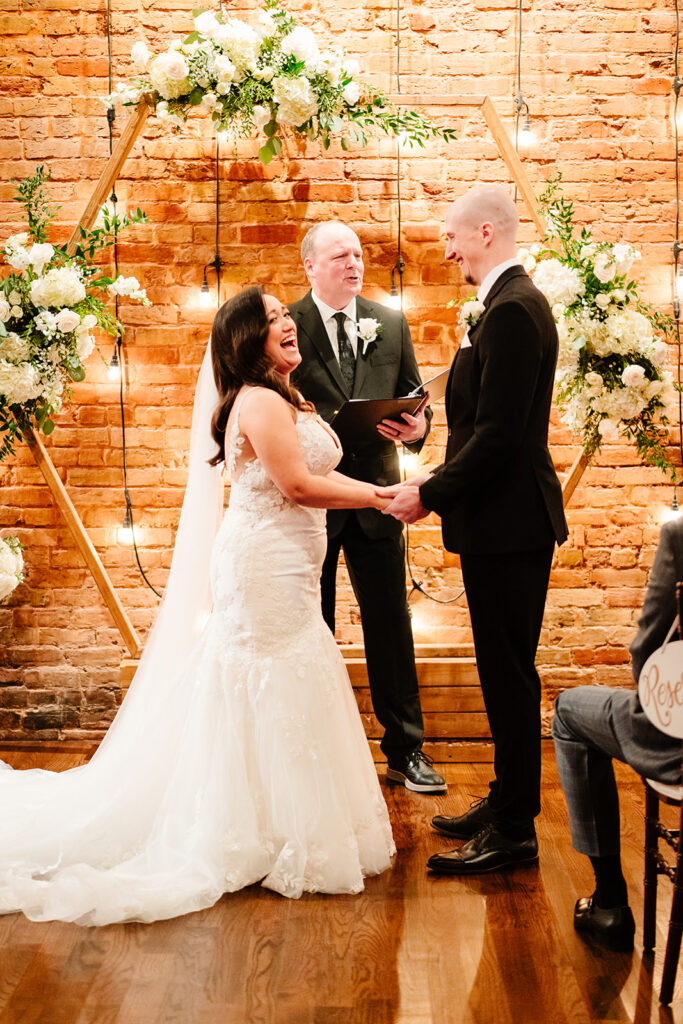 Intimate wedding ceremony at 34 Events in Plano