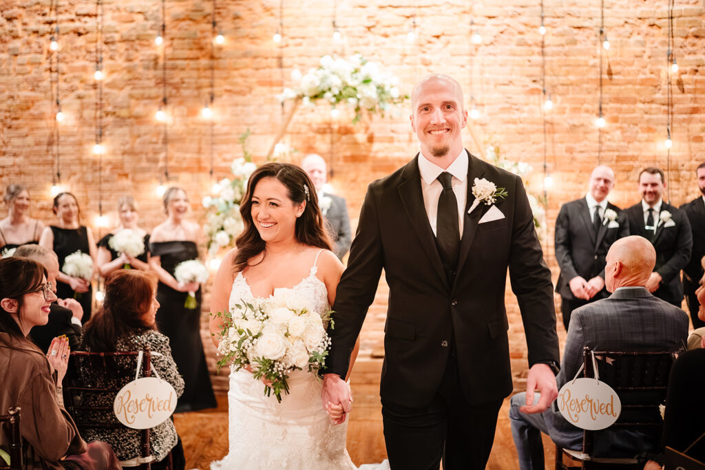 Ceremony moments during a Plano wedding at 34 Events