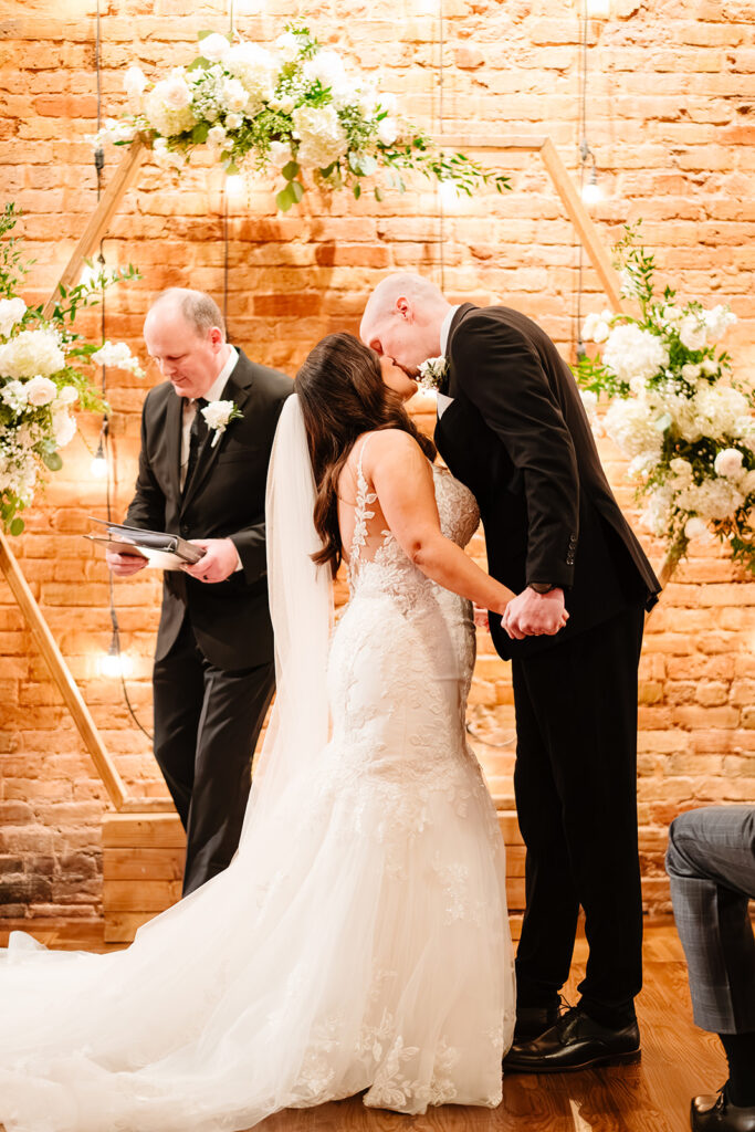 Ceremony moments during a Plano wedding at 34 Events