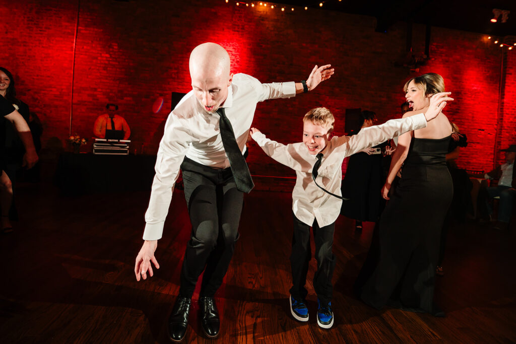 High-energy dance floor at 34 Events Plano wedding