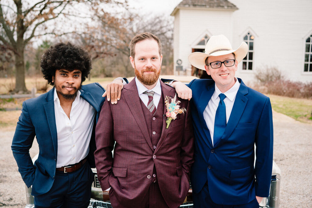 Andrea getting ready for wedding at HIstoric Frankford Chapel in Dallas by autism friendly wedding photographers the macmeekens