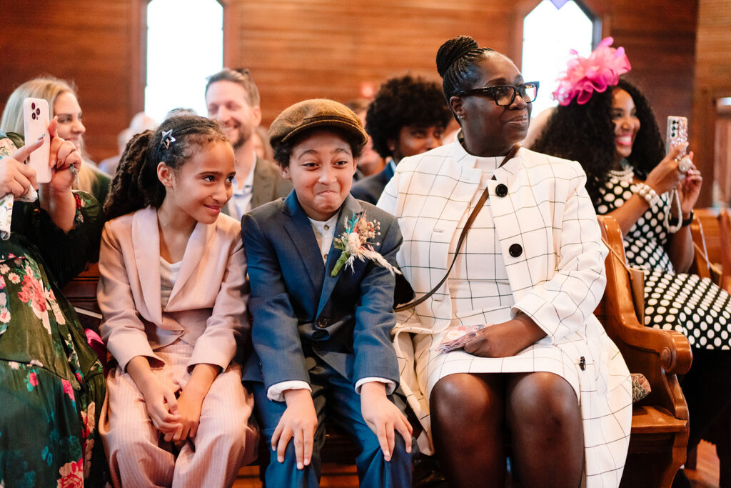 wedding at Historic Frankford Chapel in Dallas by autism friendly wedding photographers the macmeekens