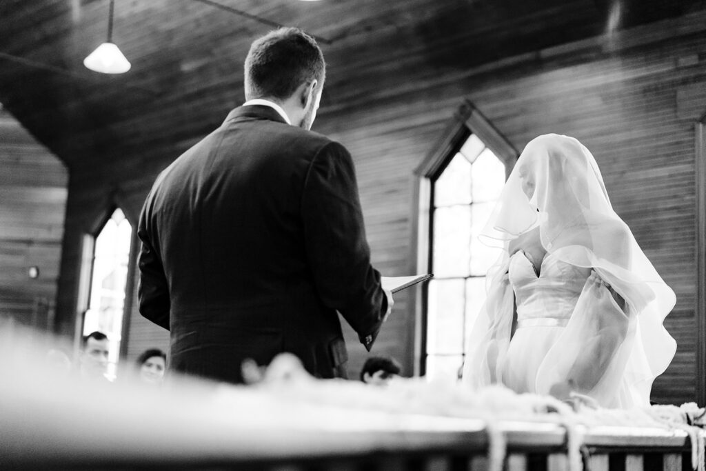 wedding at Historic Frankford Chapel in Dallas by autism friendly wedding photographers the macmeekens