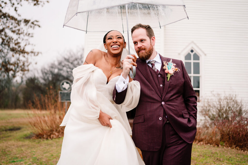 wedding at Historic Frankford Chapel in Dallas by autism friendly wedding photographers the macmeekens