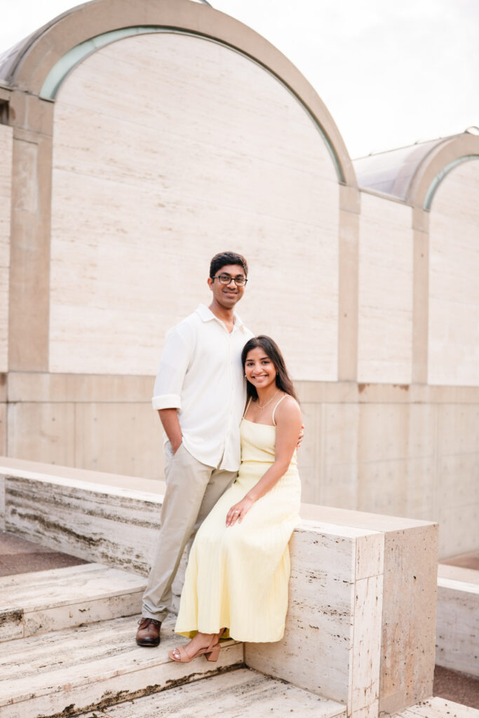 DFW South Asian Engagement Session at The Kimbell Art Museum in Fort Worth