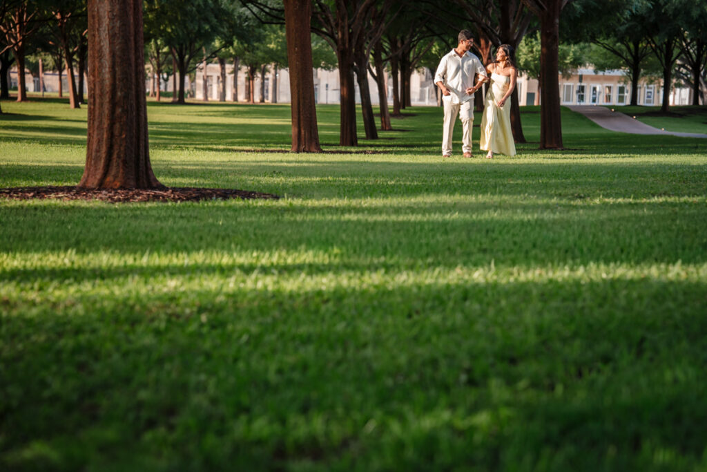 DFW South Asian Engagement Session at The Kimbell Art Museum in Fort Worth
