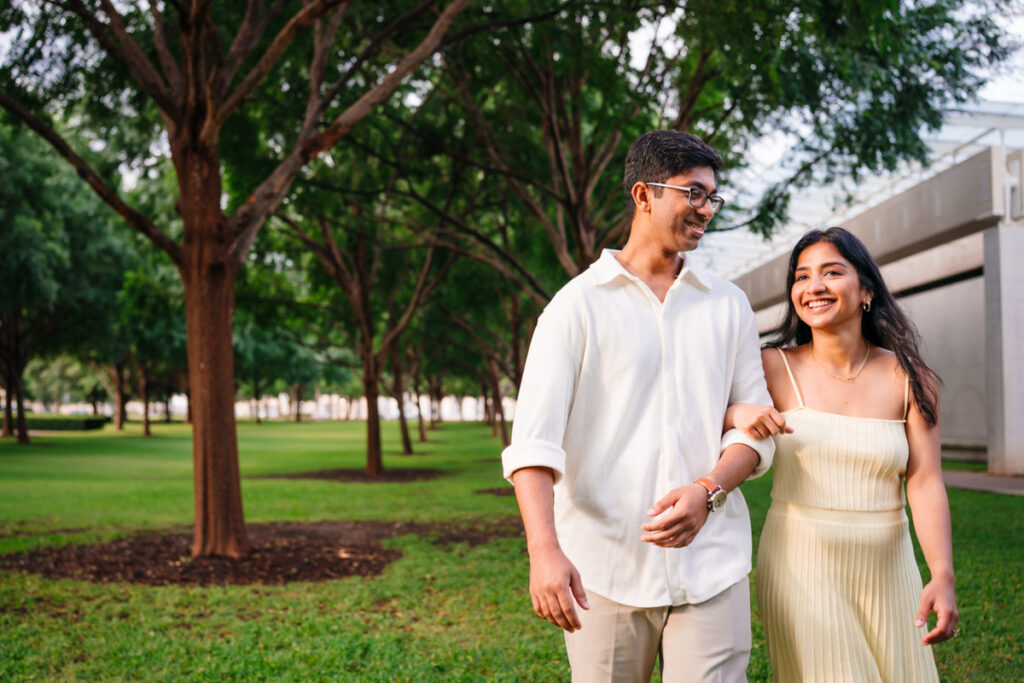 DFW South Asian Engagement Session at The Kimbell Art Museum in Fort Worth
