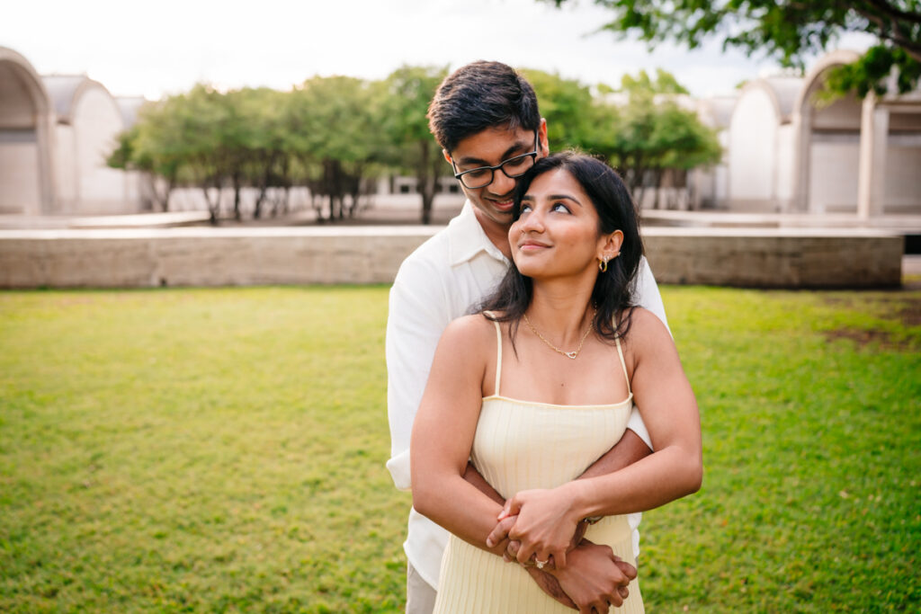 DFW South Asian Engagement Session at The Kimbell Art Museum in Fort Worth