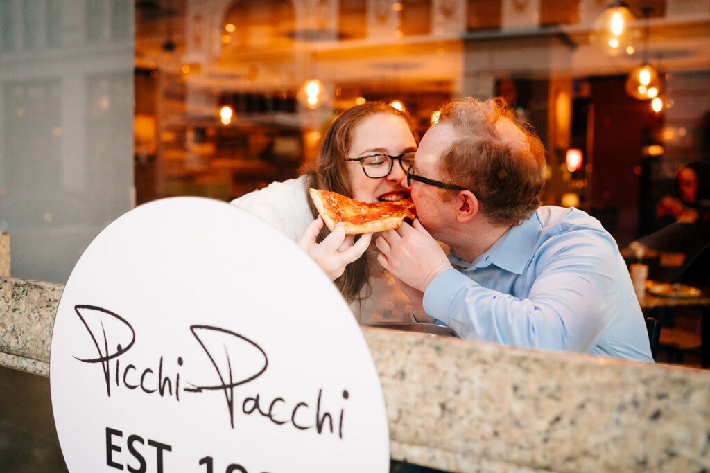 Downtown Fort Worth engagement session photographer at Picchi Pacchi