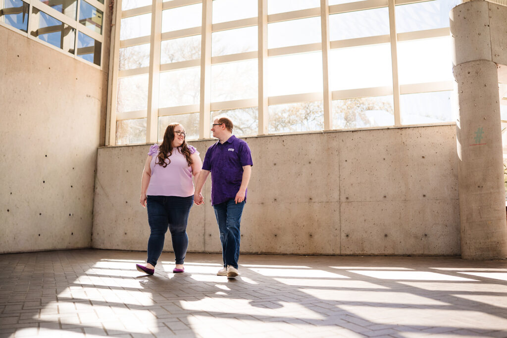 Fort Worth engagement session at TCU Campus Texas Christian University