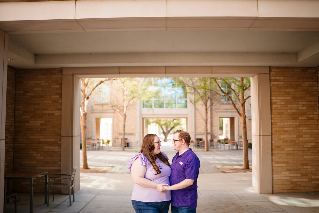 Fort Worth engagement session at TCU Campus Texas Christian University