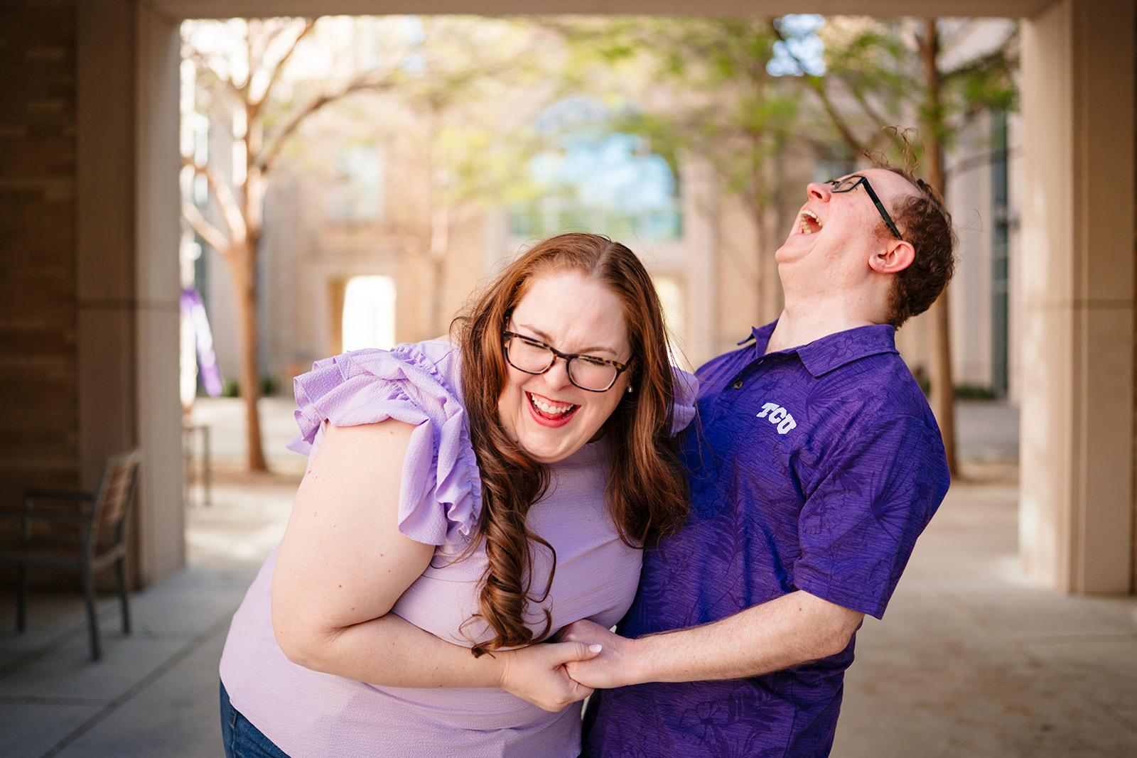 Fort Worth engagement session at TCU Campus Texas Christian University