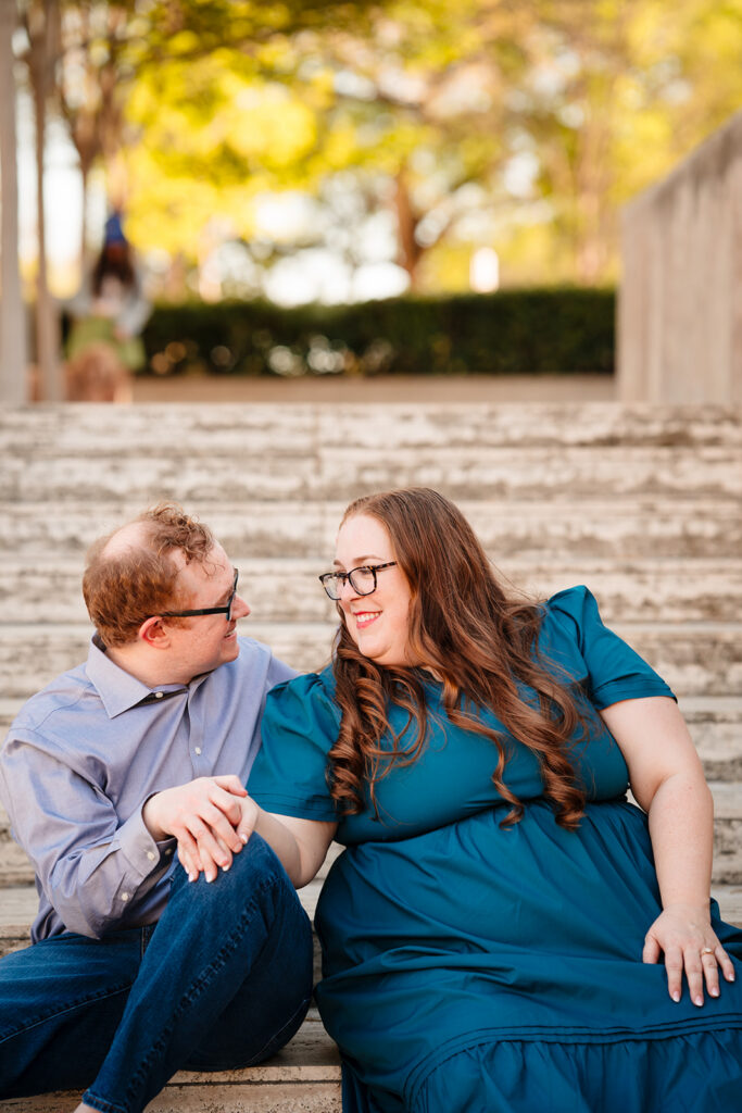 Fort Worth engagement session at The Kimbell Art Museum