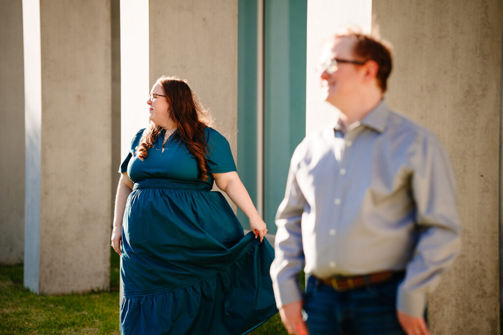 Fort Worth engagement session at The Kimbell Art Museum
