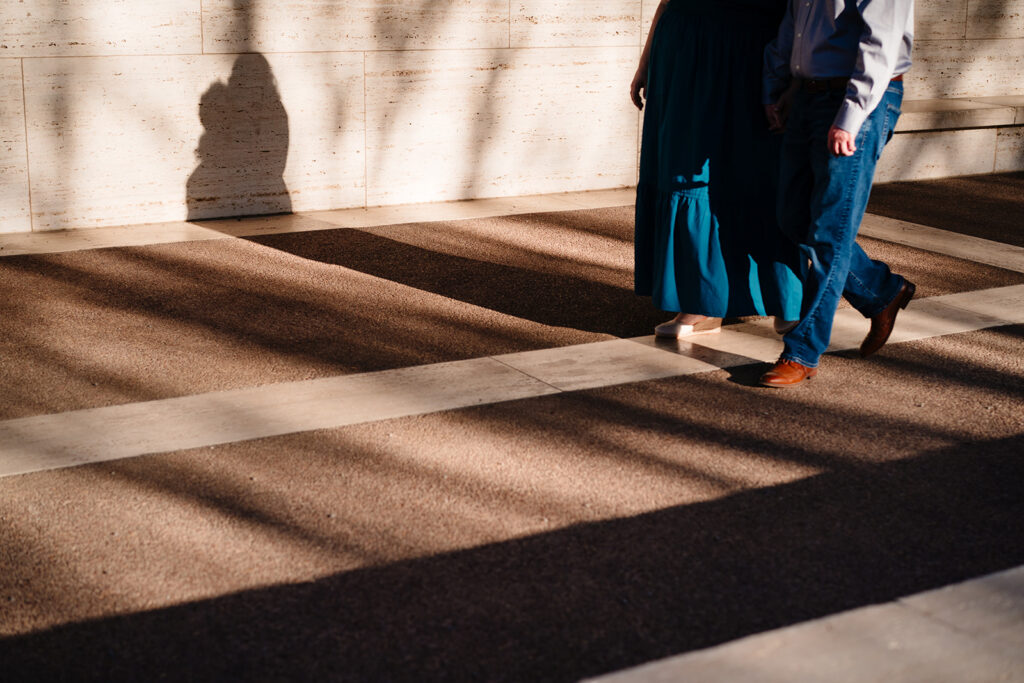Fort Worth engagement session at The Kimbell Art Museum
