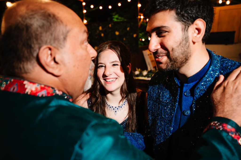 DFW Cinematic Documentary Wedding Photography Multicultural South Asian Muslim Jewish Wedding Reception at Arrowwood Weddings and Events in Palmer Texas