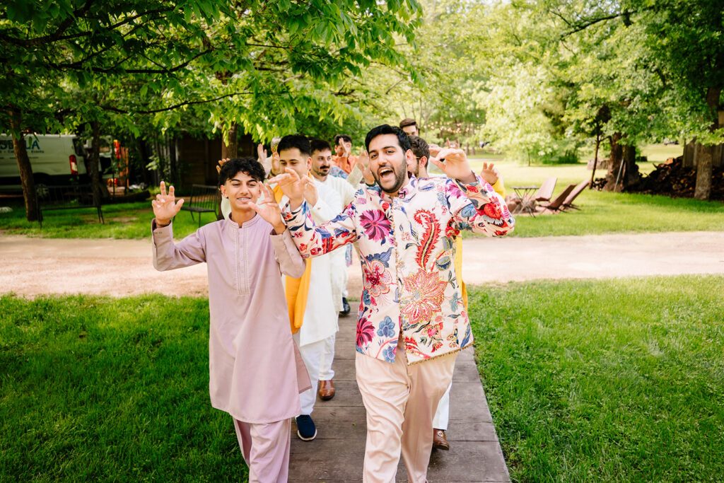 DFW Cinematic Documentary Wedding Photography Multicultural South Asian Muslim Jewish Wedding Pithi at Arrowwood Weddings and Events in Palmer Texas