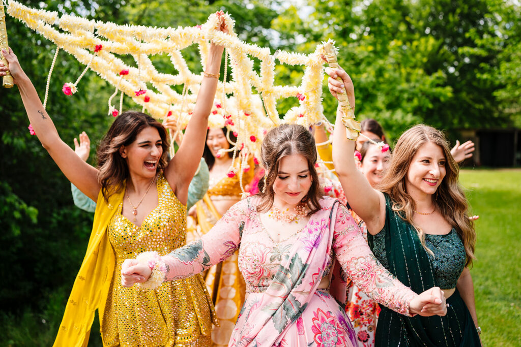 DFW Cinematic Documentary Wedding Photography Multicultural South Asian Muslim Jewish Wedding Pithi at Arrowwood Weddings and Events in Palmer Texas