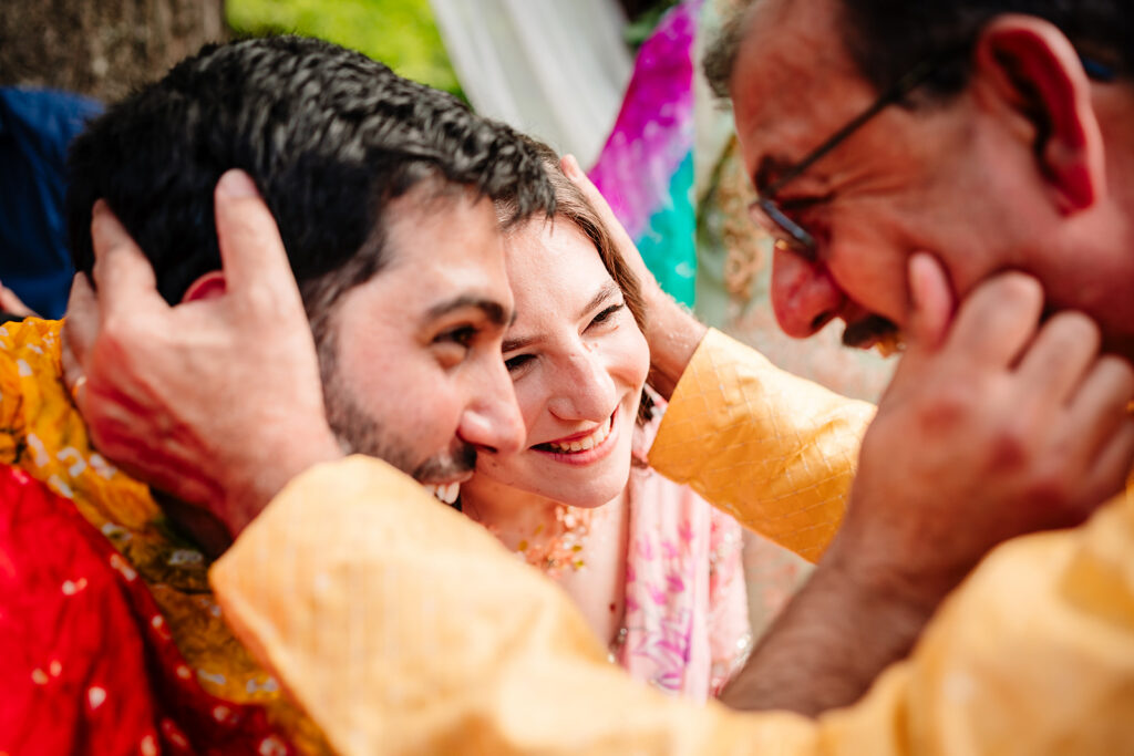 DFW Cinematic Documentary Wedding Photography Multicultural South Asian Muslim Jewish Wedding Pithi at Arrowwood Weddings and Events in Palmer Texas