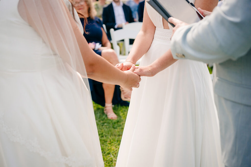 North Texas LGBTQ Wedding Ceremony at The Filter Building on White Rock Lake by Dallas Inclusive Wedding Photographers
