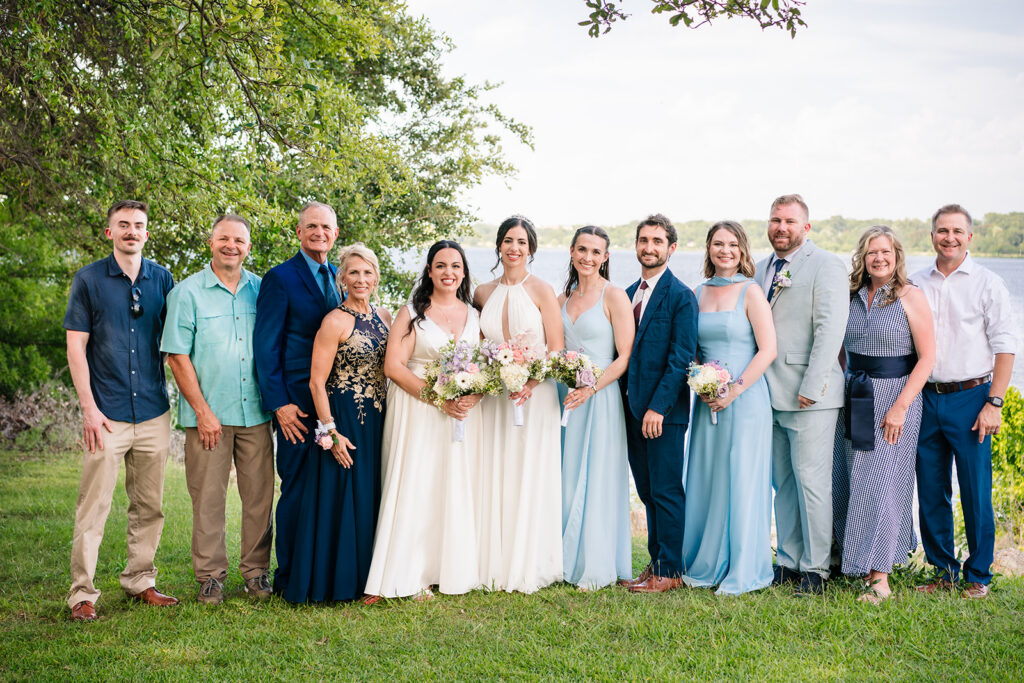Family Formal Portrait During North Texas LGBTQ Wedding Portraits at The Filter Building on White Rock Lake by Dallas Inclusive Wedding Photographers