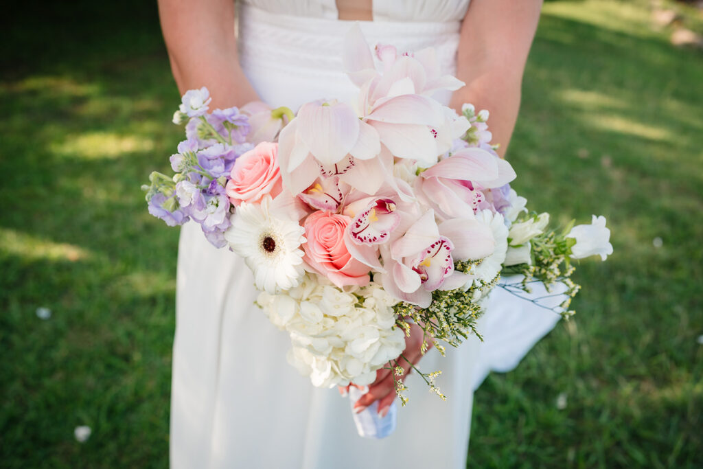 Bridal Bouquet Detail During North Texas LGBTQ Wedding at The Filter Building on White Rock Lake by Dallas Inclusive Wedding Photographers