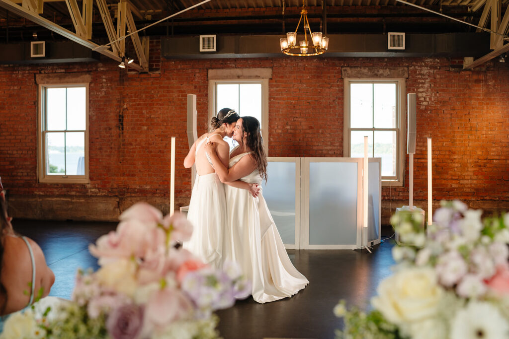 North Texas LGBTQ Wedding Reception at The Filter Building on White Rock Lake by Dallas Inclusive Wedding Photographers