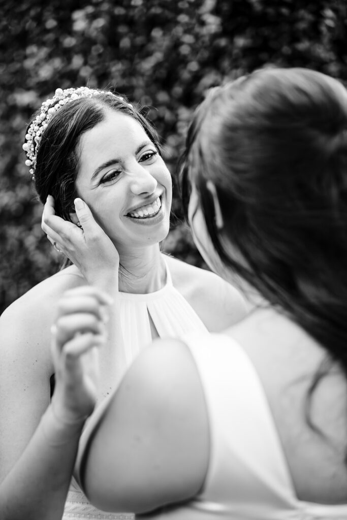 Bride Couple Portraits during North Texas LGBTQ Wedding at The Filter Building on White Rock Lake by Dallas Inclusive Wedding Photographers