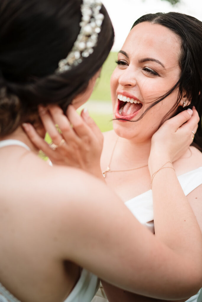 Bride Couple Portraits during North Texas LGBTQ Wedding at The Filter Building on White Rock Lake by Dallas Inclusive Wedding Photographers