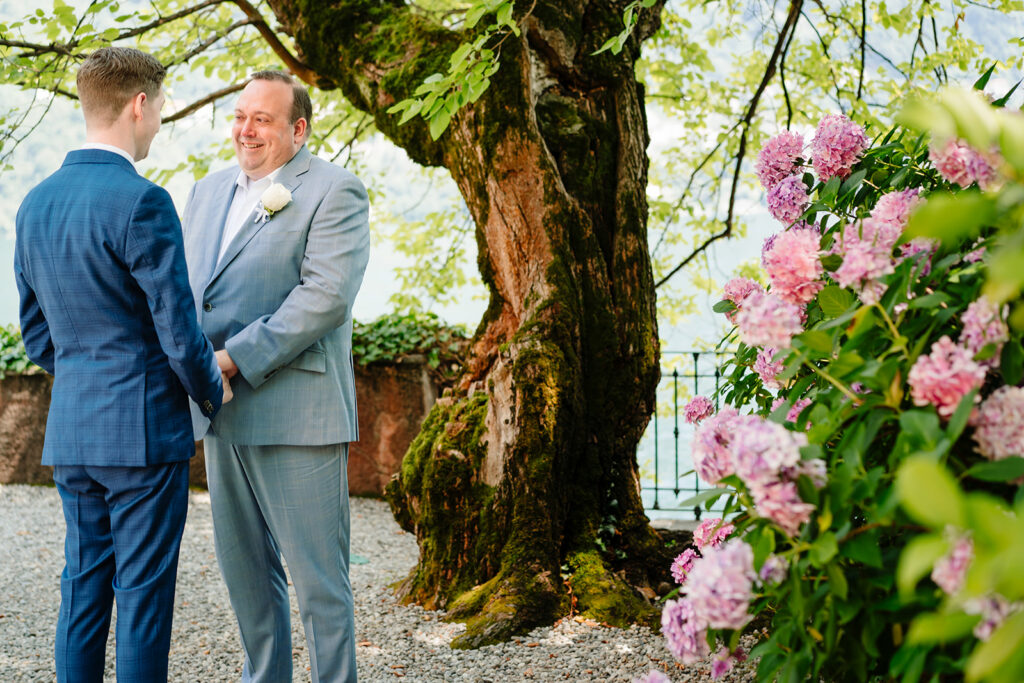 LGBTQ Italian Destination Wedding at Villa Regina Teodolinda on Lake Como Italy by Inclusive Destination Wedding Photographers