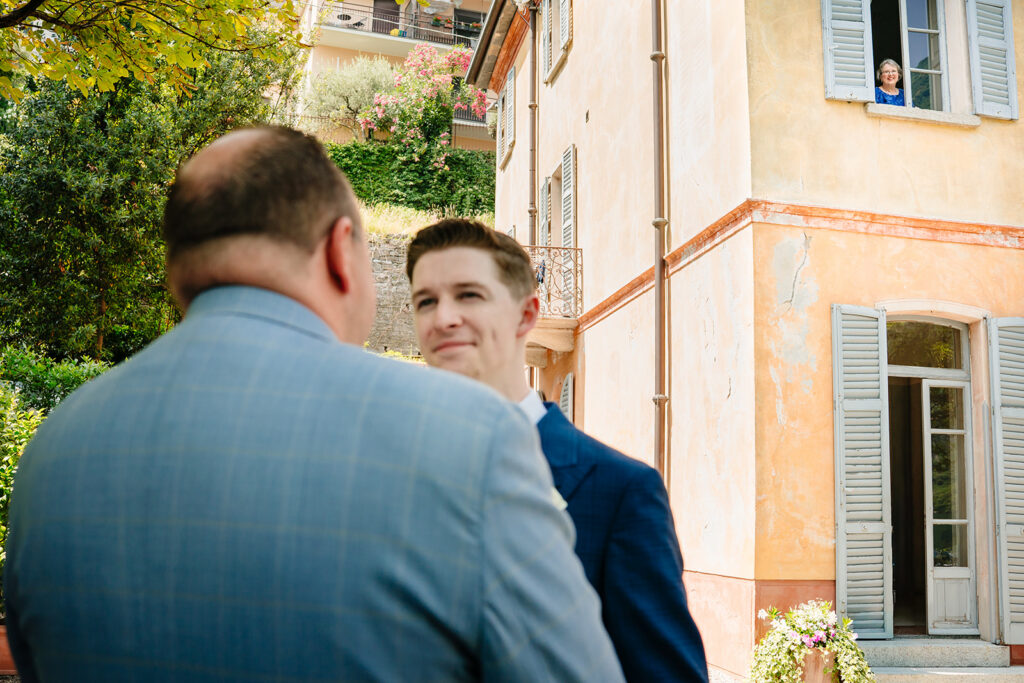 LGBTQ Italian Destination Wedding at Villa Regina Teodolinda on Lake Como Italy by Inclusive Destination Wedding Photographers