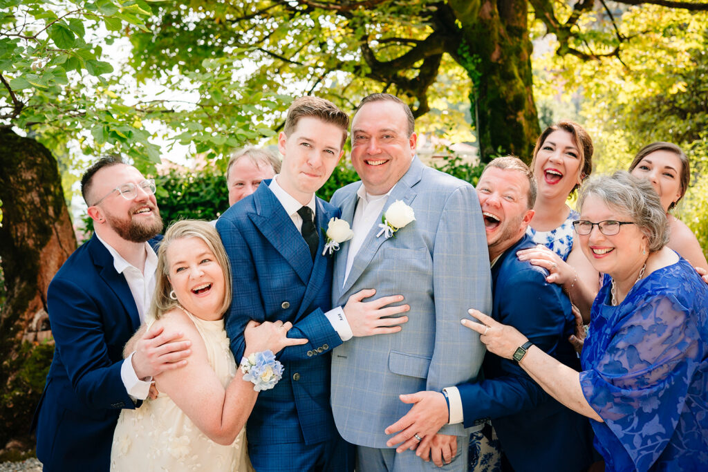 LGBTQ Italian Destination Wedding at Villa Regina Teodolinda on Lake Como Italy by Inclusive Destination Wedding Photographers