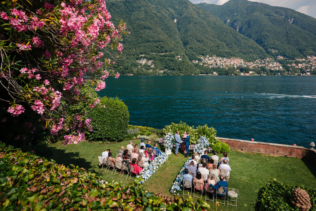 LGBTQ Italian Destination Wedding at Villa Regina Teodolinda on Lake Como Italy by Inclusive Destination Wedding Photographers