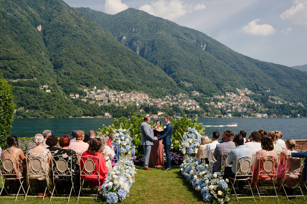 LGBTQ Italian Destination Wedding at Villa Regina Teodolinda on Lake Como Italy by Inclusive Destination Wedding Photographers