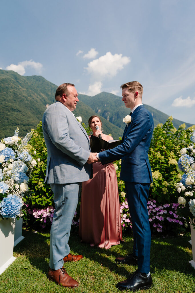 LGBTQ Italian Destination Wedding at Villa Regina Teodolinda on Lake Como Italy by Inclusive Destination Wedding Photographers