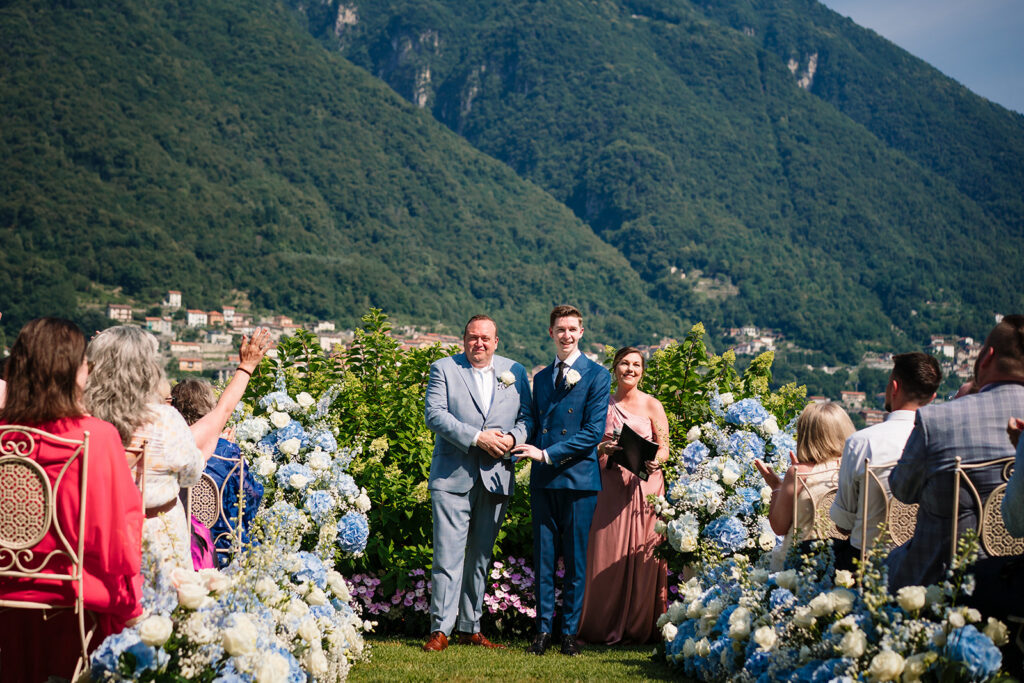 LGBTQ Italian Destination Wedding at Villa Regina Teodolinda on Lake Como Italy by Inclusive Destination Wedding Photographers