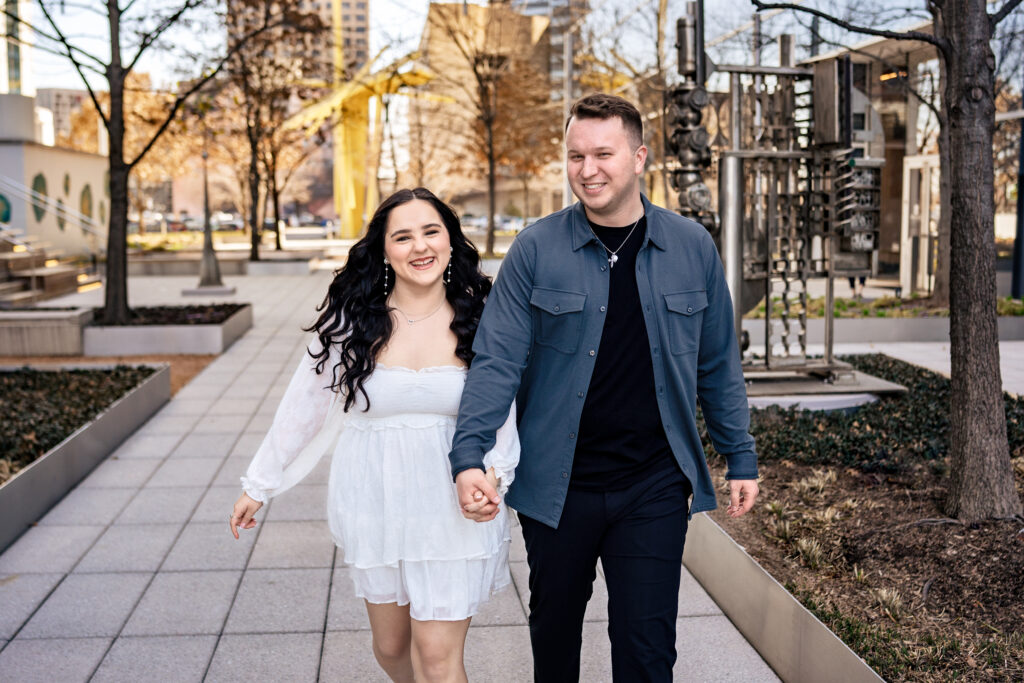Downtown Dallas Candid Engagement DFW Documentary Photographer
